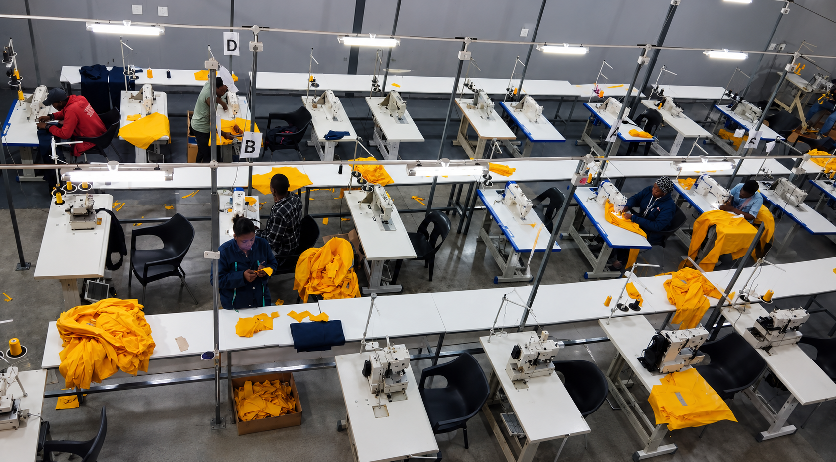 Shelti manufacturing floor in Secunda